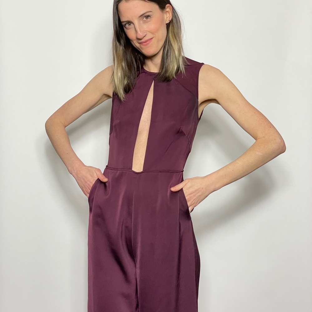 AQ/AQ Valentina Jumpsuit, Plum, XS